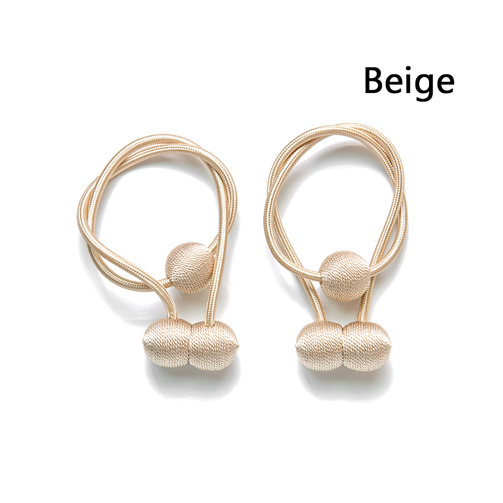 2 pezzi tiranti per tende magnetici forte magnetico casa multicolori holdback tenda cravatta fibbia clip senza punzonatura cinghie decorazioni fai da te: A-beige