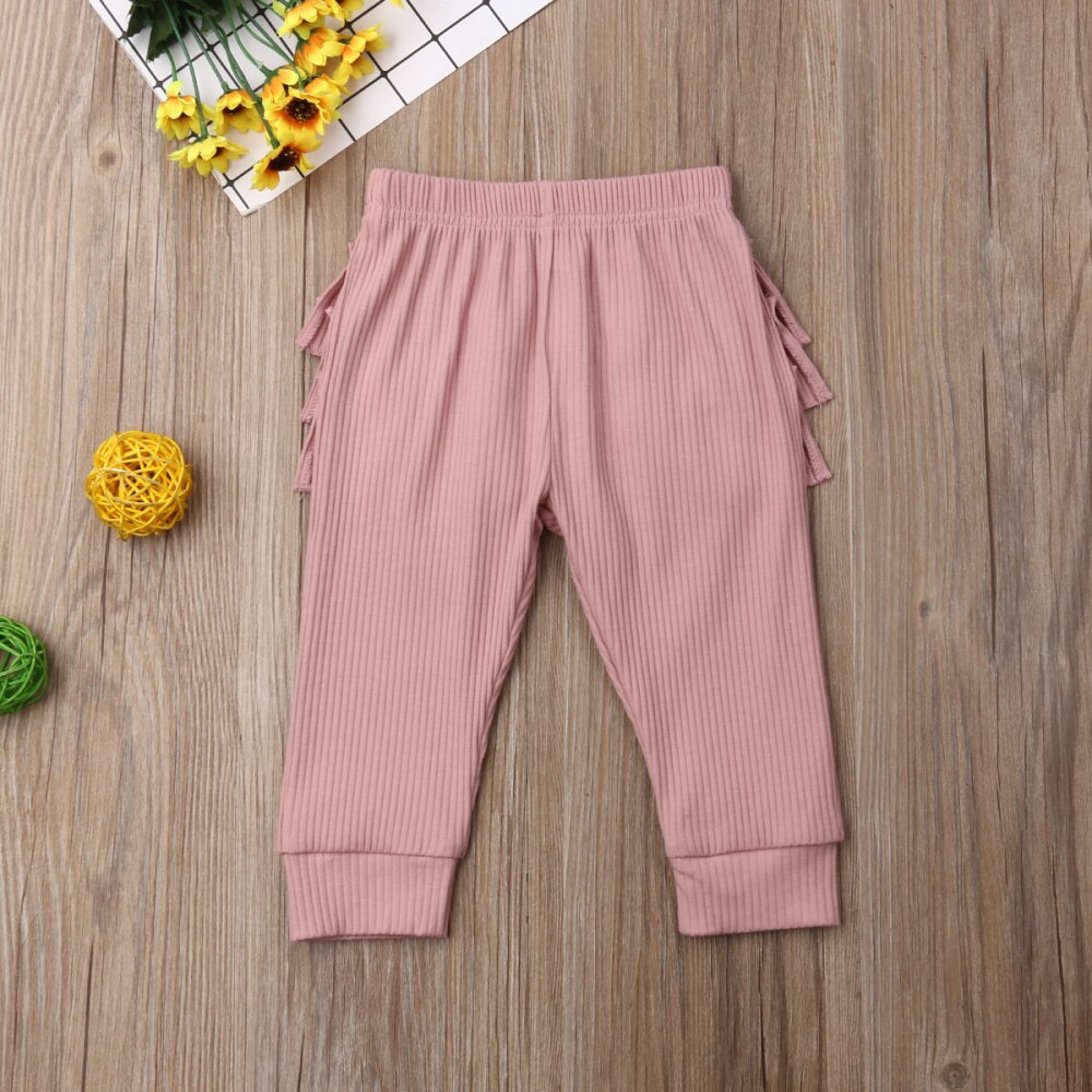 0-3 år flicka volang leggings byxor småbarn fritidsskola långbyxor kläder