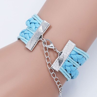 bracelet tressé de licorne de bande dessinée de pour la de bijoux d'accessoires d'enfant