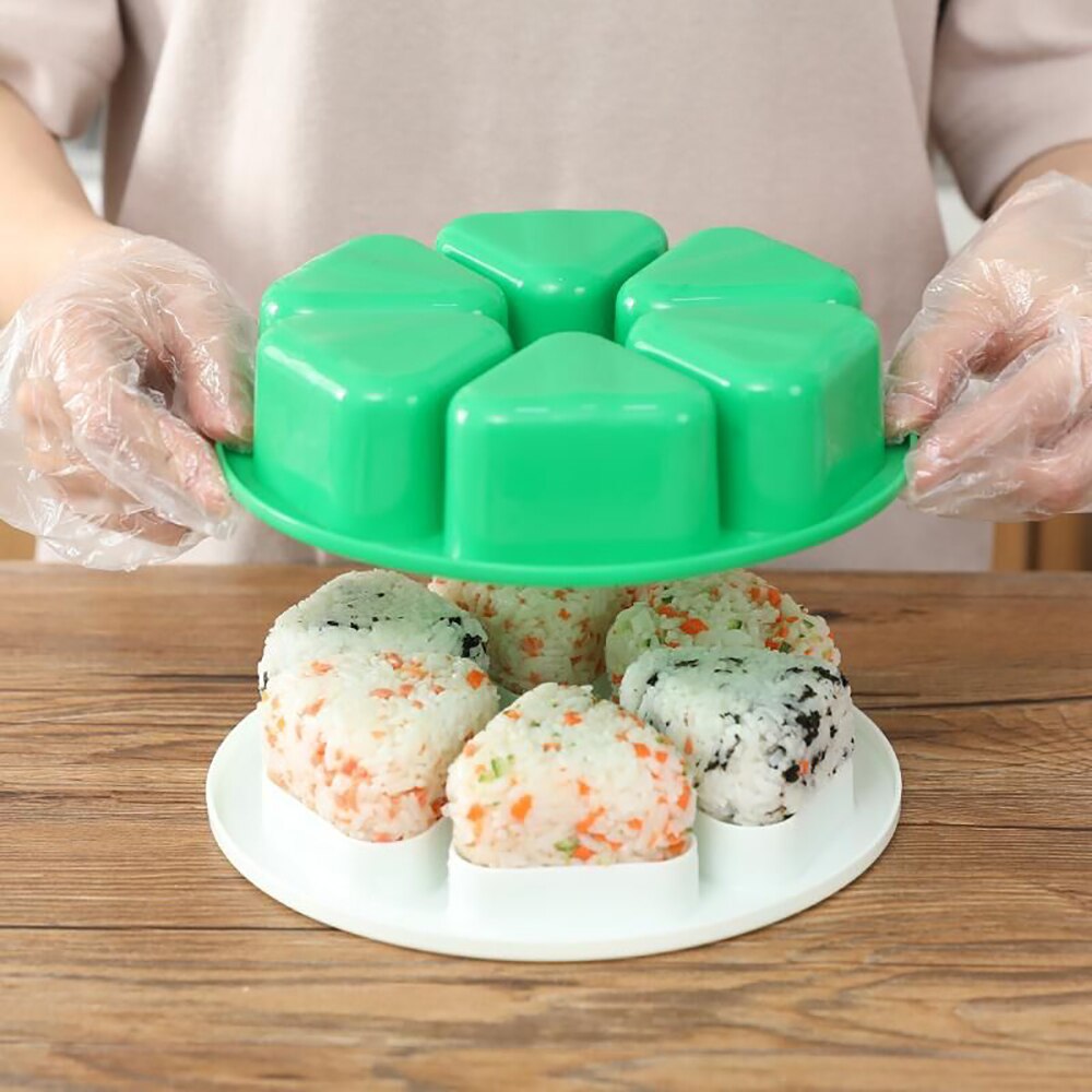 Set Van 2 Driehoek Sushi Mold Onigiri Maker In Staat Om Tot 6 Driehoek Sushi Driehoekige Rijst Bal Bento doos