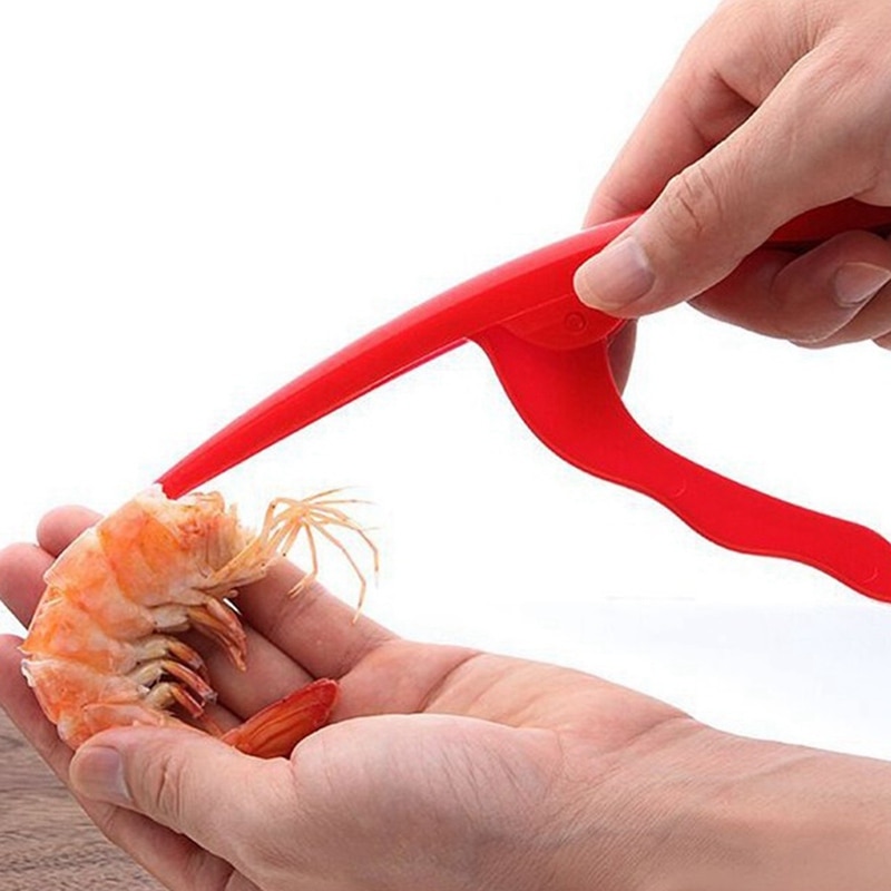 1 pc rápido camarão peelers camarão descascador descascador descascar dispositivo criativo cozinha cozinhar concha ferramentas de marisco uso fácil gadget cozinha