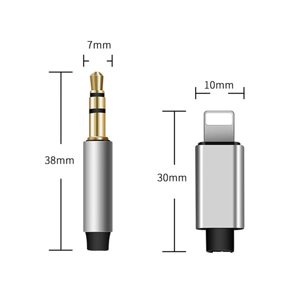 3.5mm- jack aux-kabel til ios 11 12 8 -pinner til aux 3.5mm hodetelefonadapter lydkabelkontakt splitter til iphone bilhøyttaler