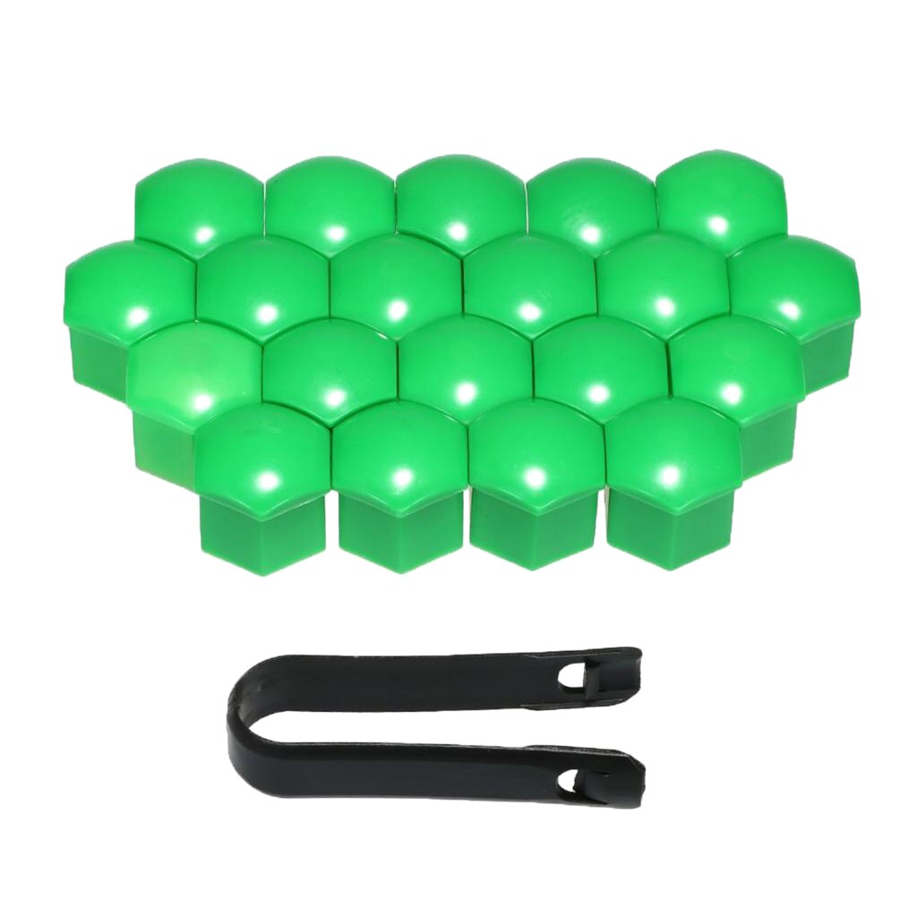 20x Car Wheel Nut Cover Bolt Center Caps 0.74inch Tire Nut Lug Black Clip