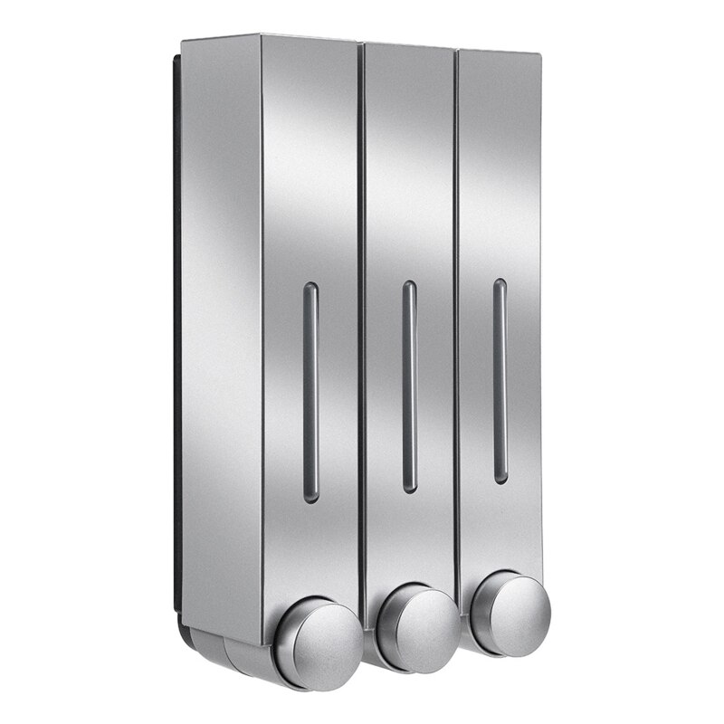 Wandmontage Zeepdispenser Wassen Lotion Handdesinfecterend Badkamer Hotel Shampoo Container Hand Zeepdispenser: Triple Sliver