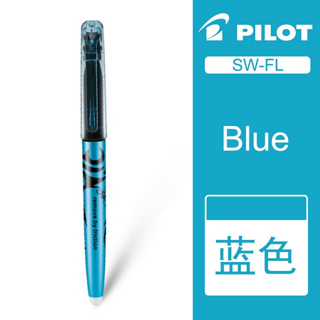 Pilot sw-fl frixion slettelig highlighter 6 stk farvemarkør sæt doodle malerartikler: Blå