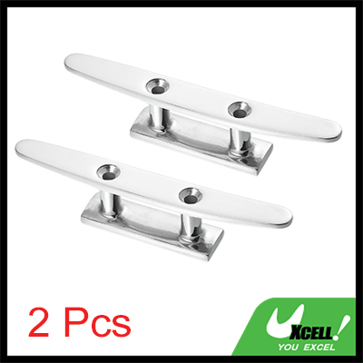 UXCELL 4-6 Inch 100-150mm Rvs Boot Vlaggenmast Cleat Hook Deck Cleats Touw Cleat Handvat Universeel voor Marine Boot: Zilver