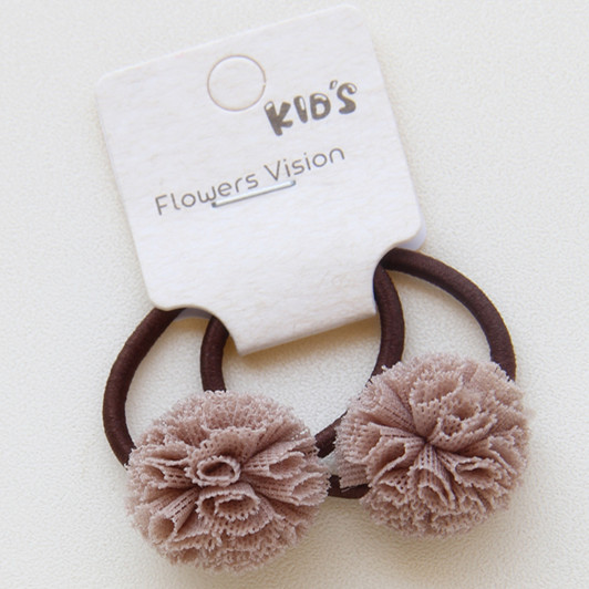 2 Stks/partij Bal Student Kleur Kralen Haar Touw Meisjes Haar Accessoires Paardenstaart Elastische Haar Band Haar Band: 4 coffee