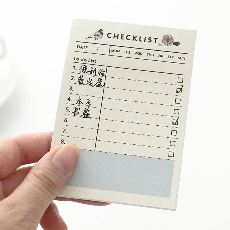 60Sheets Desktop Plan Book Notepad Sticky Note Tearable Notes Book Schedule Note Paper