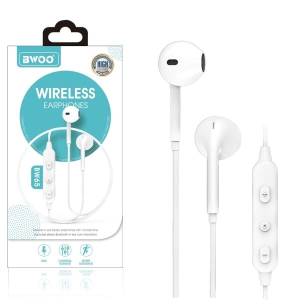 Headset Headset Met Microfoon Bwoo BW-65 Wit