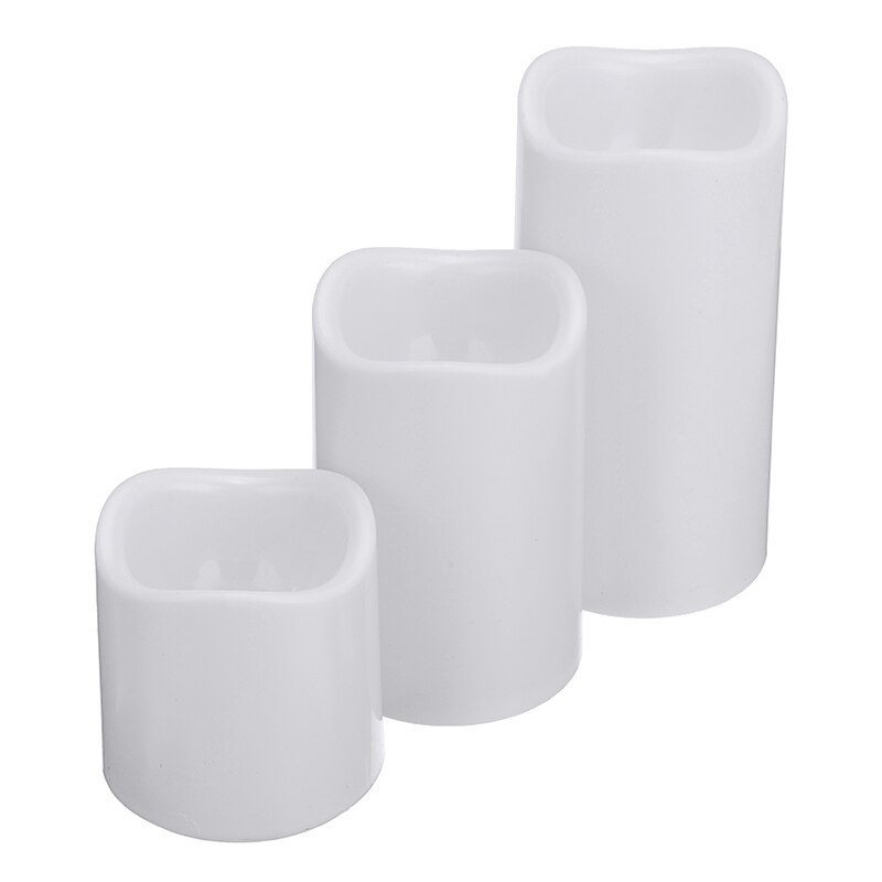 3Pcs LED Flameless Tea Candles Remote Control Wax Colour Battery Candle Light Remote Tea Candles Decorations