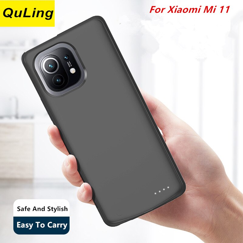 Quling 6800 Mah Voor Xiaomi Mi 11 Batterij Case Batterij Oplader Bank Power Case Voor Xiaomi Mi 11 Batterij Case