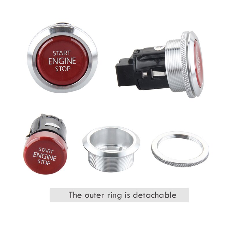 EASYGUARD Replacement push start stop button for ec002 series P4 style, red