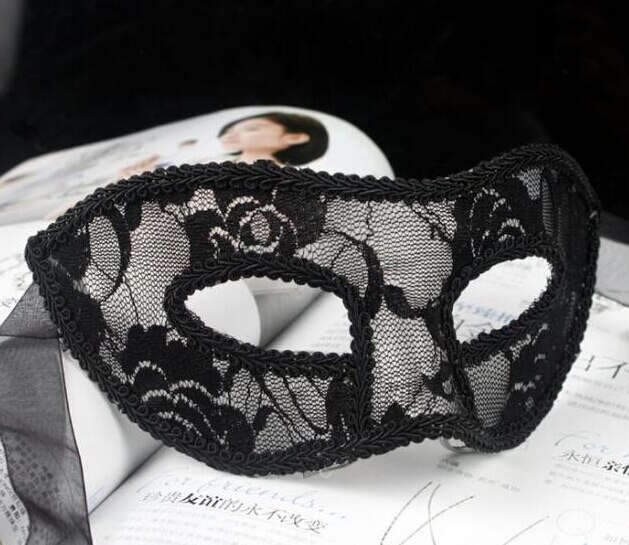 Máscara de ojo de encaje sexi para mujer negra roja y blanca, máscaras de para mascarada, máscaras de Halloween, máscaras de disfraces venecianas: A