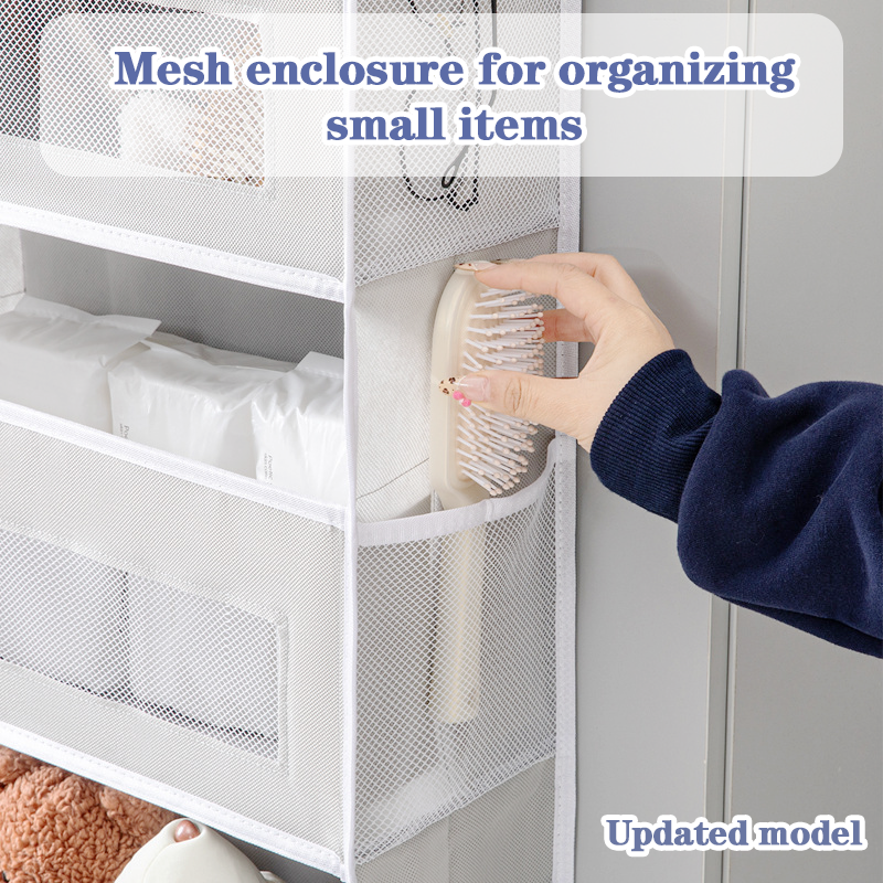 Hanging Bag Door Organiser Over Door Wall Mounted Lingerie Organiser 5 Pockets Home Organiser for Bathroom Bedroom Closet