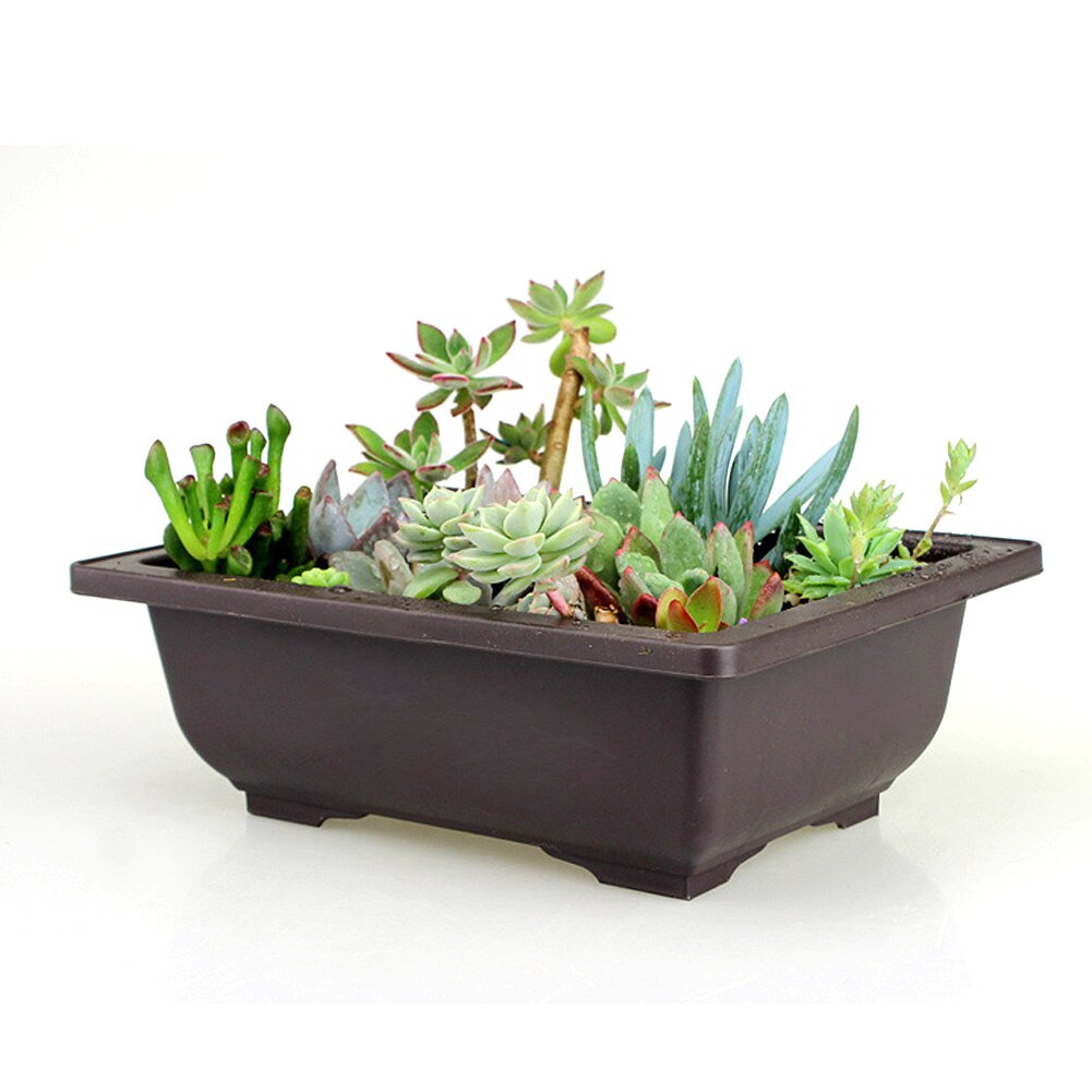 Vaso di fiori imitazione plastica balcone vasi quadrati fiore Bonsai ciotola vivaio bacino fioriera imitazione rettangolo per la decorazione del giardino