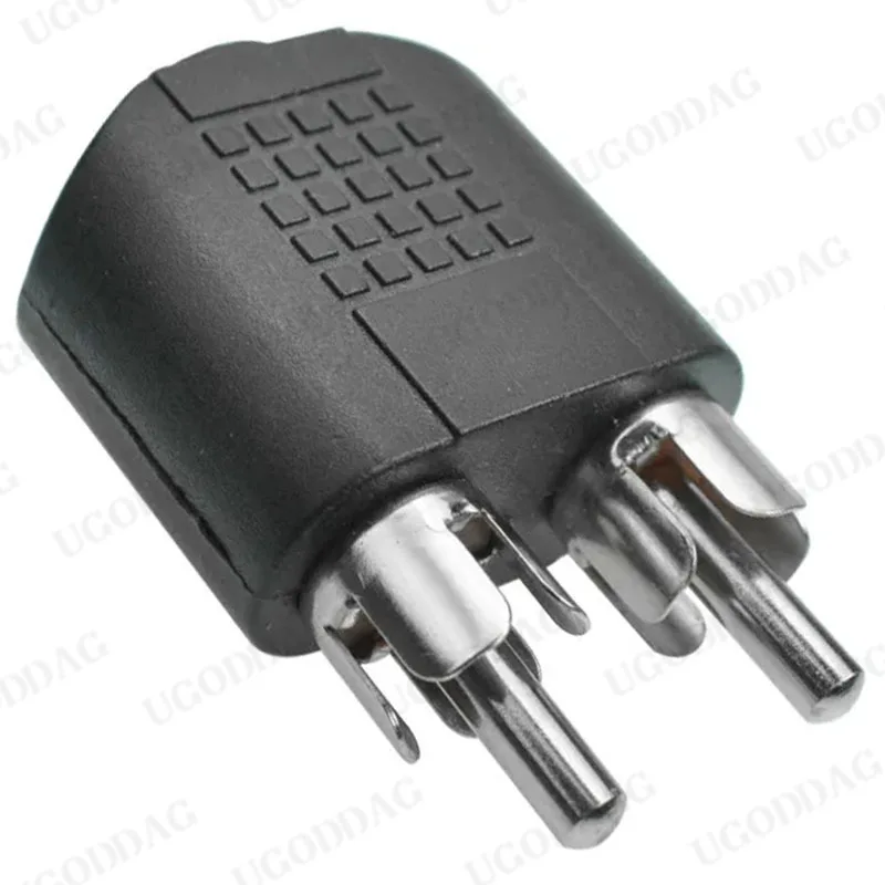 3,5 mm audio stereo jack vrouwelijk naar 2 RCA mannelijk audio jack connector adapter converter voor luidspreker
