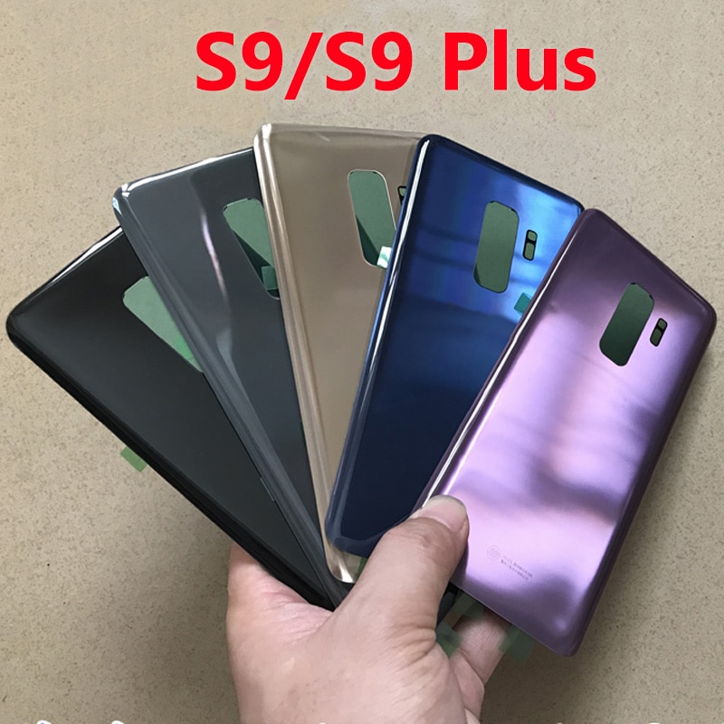 For SAMSUNG GALAXY S9 G960 G960F Battery Cover Back Glass Cover S9+ S9P S9 PLus G965 G965F Battery Cover Rear Door Housing Panel