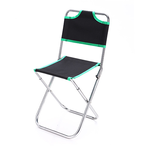 Letvægts camping fiskestol bærbar sammenklappelig rygsæk udendørs oxford klud sammenfoldelig picnic fest strandstol med taske: Grøn