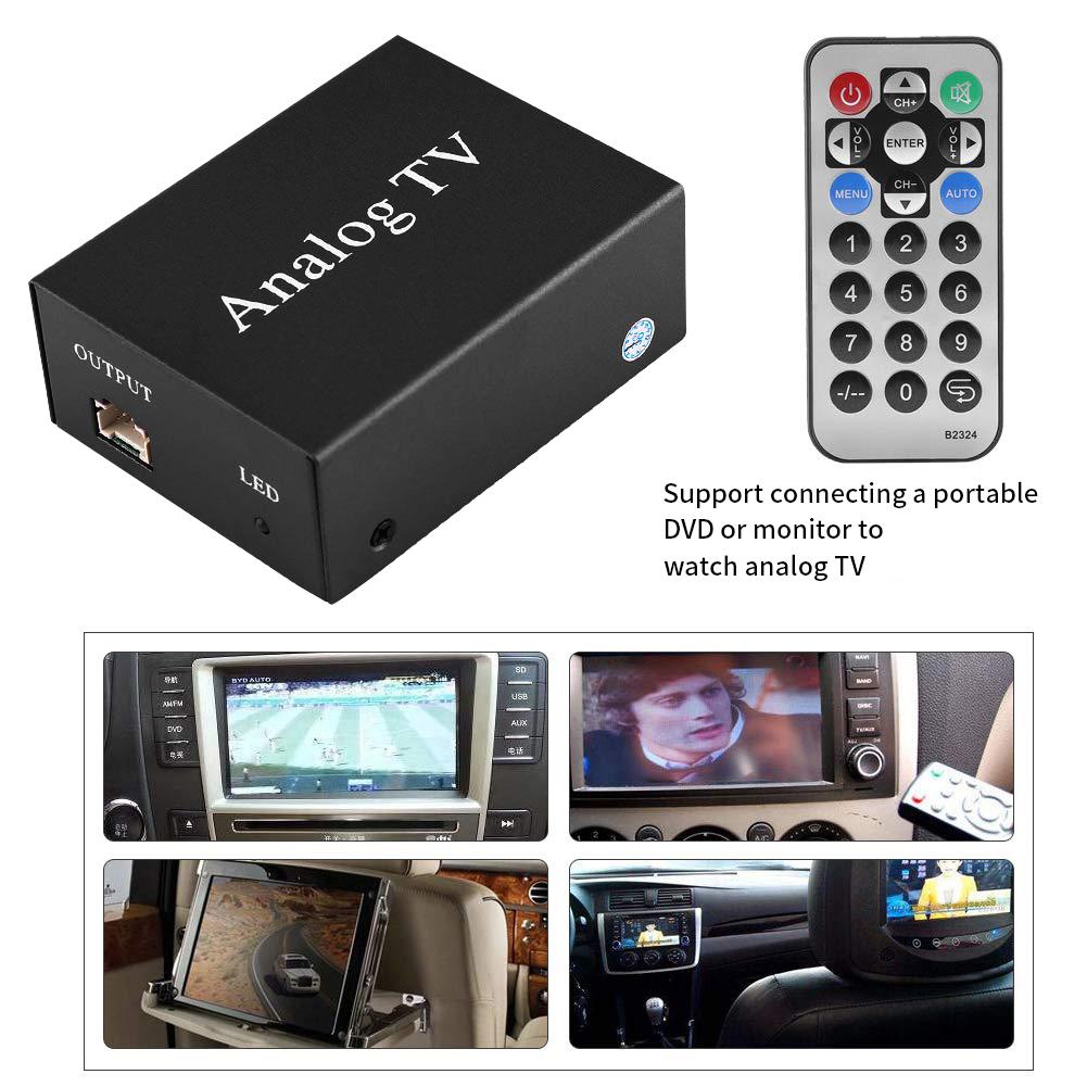 Portable Car Special Analog TV Set-top DVD Box Receiver with Remote Control TV-Tuners Car Electronics Accessories