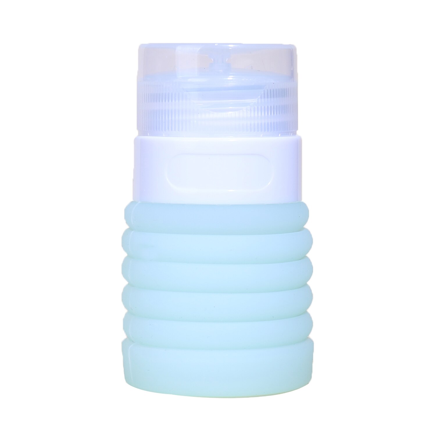 Botella de Gel de ducha plegable y creativa, botella de silicona para champú, loción vacía, envase de Sub-embotellado, Mini tubo plegable exprimible: green