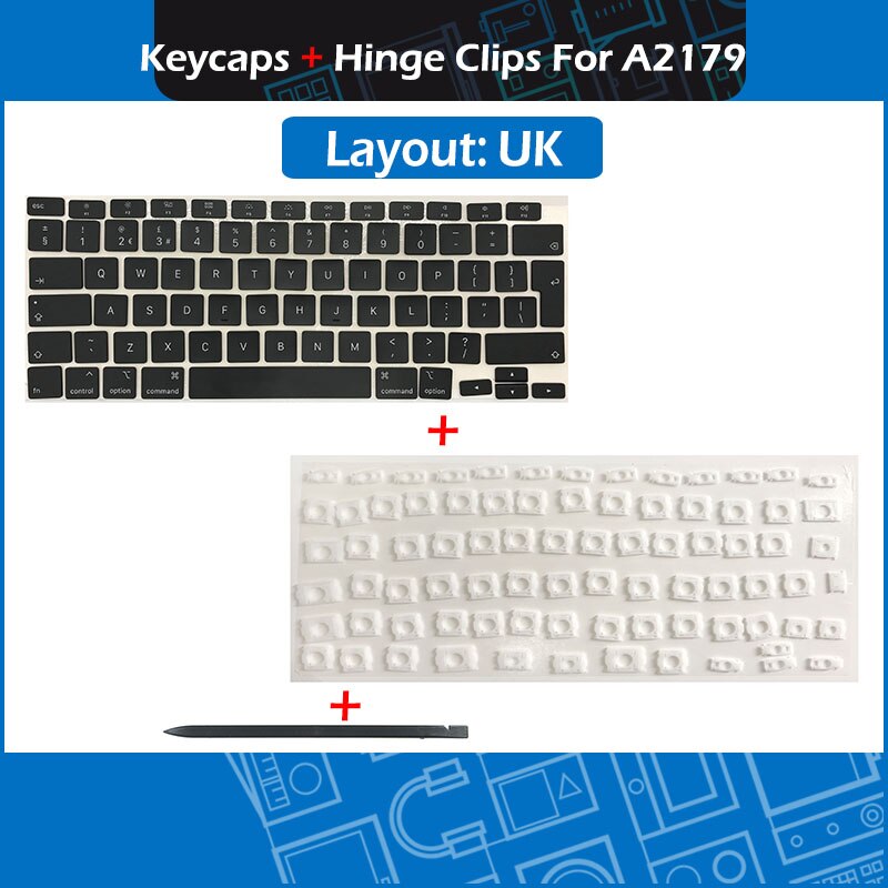 Laptop A2179 Azerty Keycaps Schaar Clips Set Voor Macbook Air Retina 13 "A2179 Toetsen Scharnieren Toetsenbord Reparatie Emc 3302