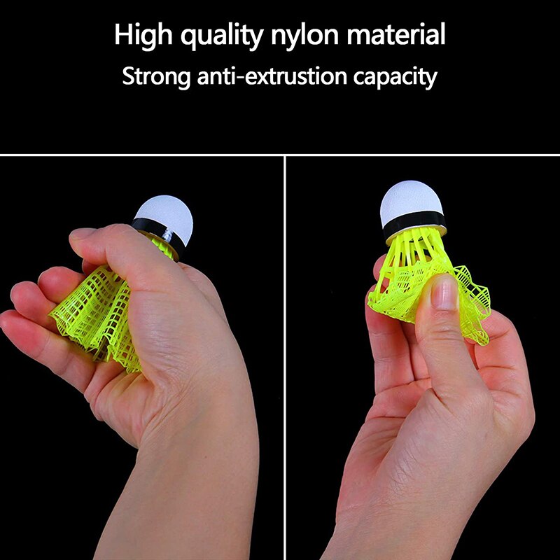 6 Balles De Badminton LED Umllpet - Brillent Dans Le Noir, En Nylon Résistant Pour Jouer Partout