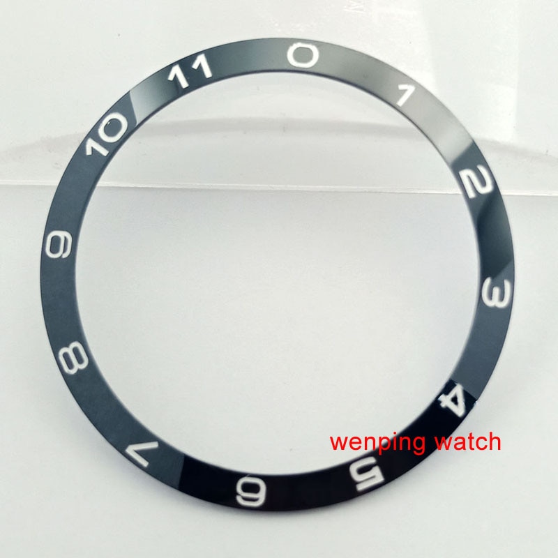 39mm zwarte/blauwe bezel insert keramische bezel horloge accessoires kit 41mm herenhorloges