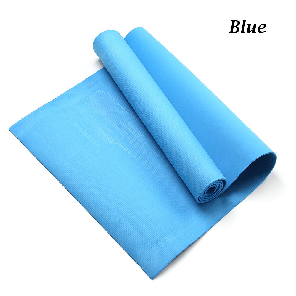 1pc 4mm fargerike myke eva antiskliteppe yogamatter gymnastikk sport helse gå ned i vekt fitness treningsunderlag sport yogamatte: Blå