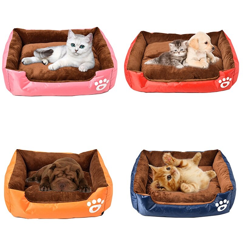 Saco de dormir rectangular para gatos pequeños, sofá para cachorro, cojín para casa, productos para mascotas, accesorios para perros