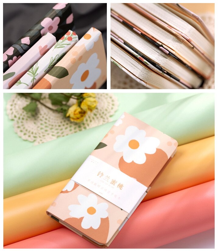 "Young Flowers" Hard Cover Diary Monthly Weekly Planner Agenda Scheduler Beautiful Journal Pocket Memo