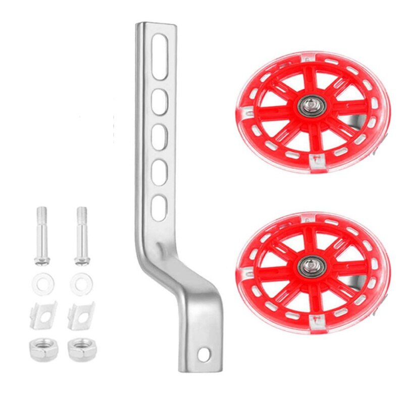 Bicycle Stabilisers Kit For Kids Children 12-20" Universal Bike Balance Auxiliary Wheel Set Training Wheels Cycling Accessories: Red