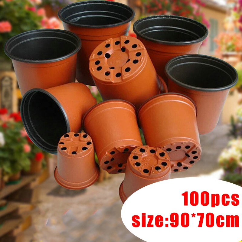 Macetas de plástico para plantas de vivero, 90x70cm, 100 unidades