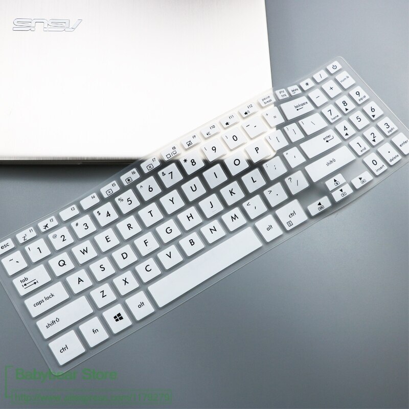 For Asus VivoBook 15 X507 X507MA X507M X507AU x507ua X507U Y5000U YX560UD X560U X560 X560UD Laptop Keyboard Cover Skin Protector: white