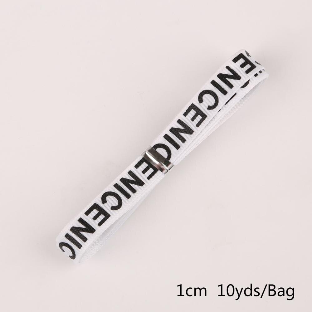 Offre spéciale 10 Yards largeur 10mm "Nice" imprimé ruban gros-grain solide couleur lettres impression ruban pour bricolage emballage artisanat de mariage: White