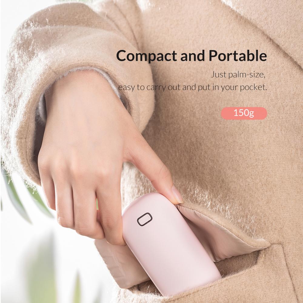 ORICO Type C Rechargeable Hand Warmer 4000mAh Emergency Power Bank Pocket Mini Portable Hand Heater Handy Warmer 2 In 1