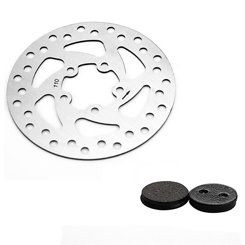 110mm Rear Wheel Brake Disc + 2 Pcs Brake Pads Kit for Xiaomi Mijia M365 Electric Scooter Skateboard Parts