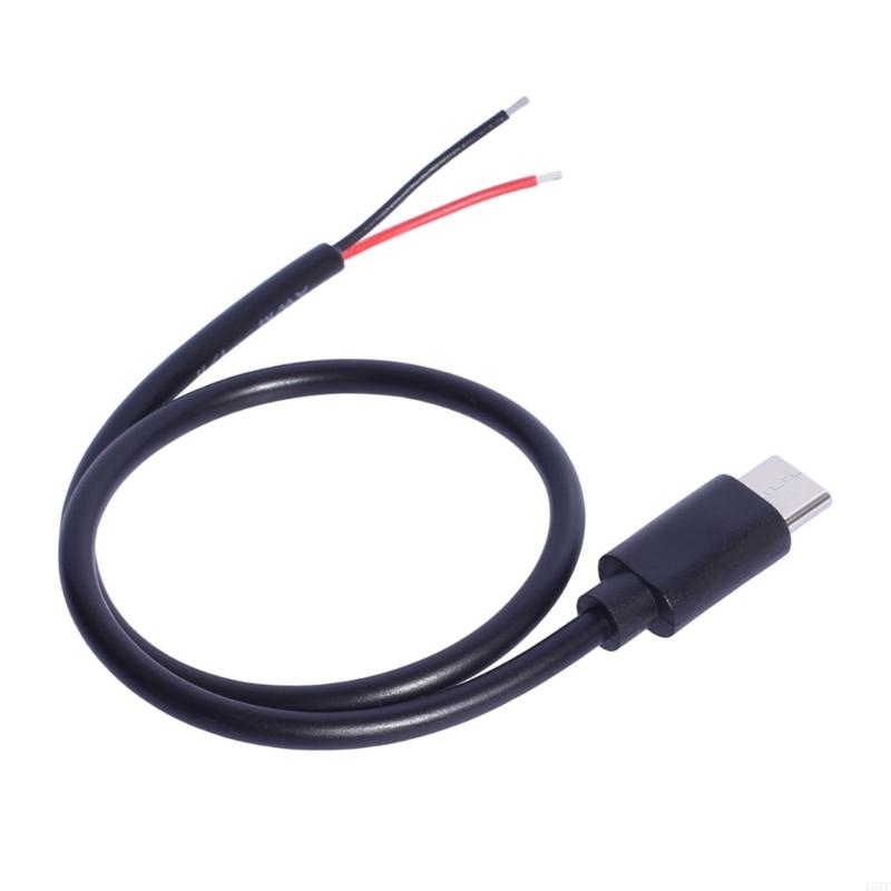 157F USB C to Bare Wire Power Cable 30CM 20AWG Pigtail Line for Charging USB Type C