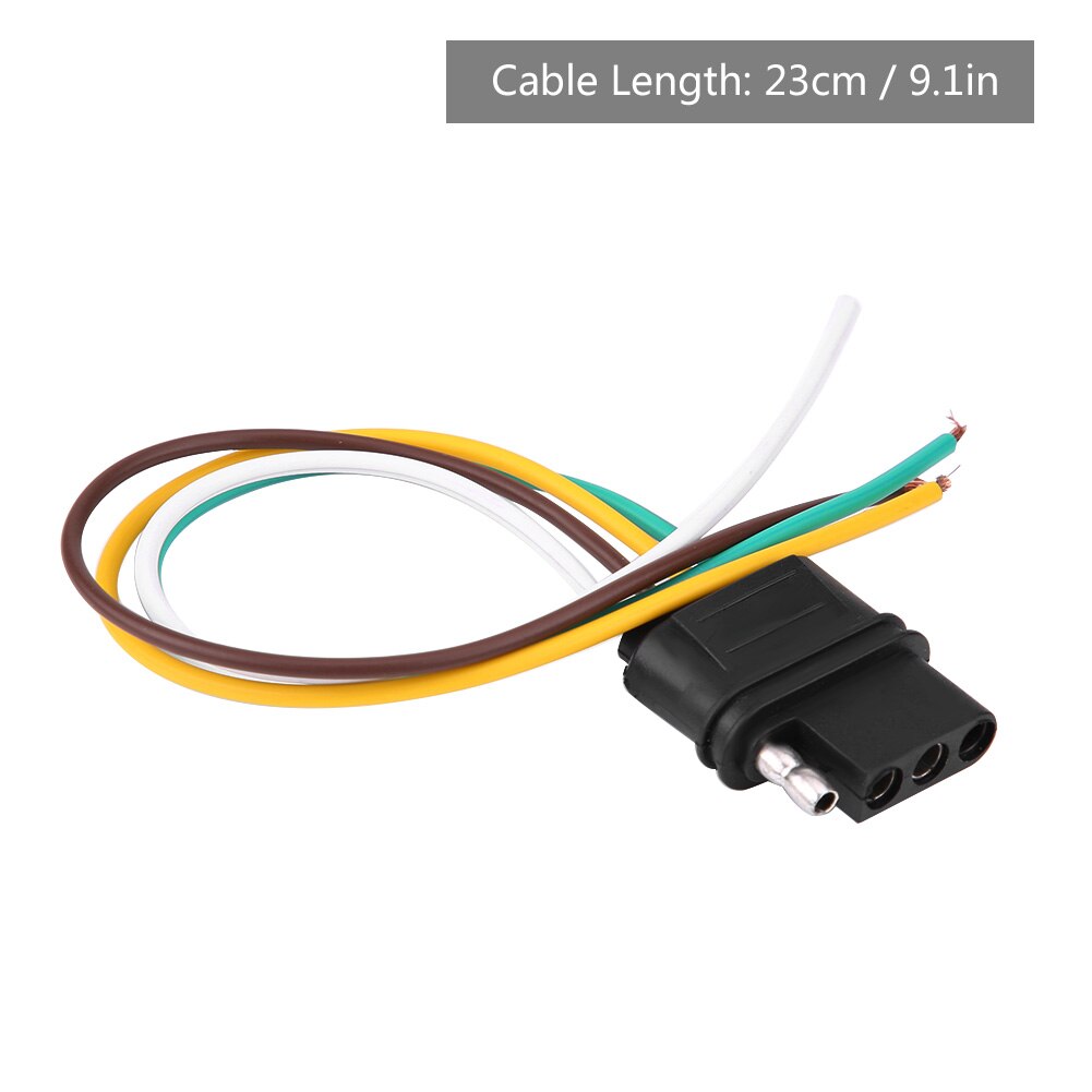 4-Way Car Connects Tail Lights/Brake Lights /Turn Signals Plug Wiring Connector TM8010 For Trailer RV Motorhome Caravan