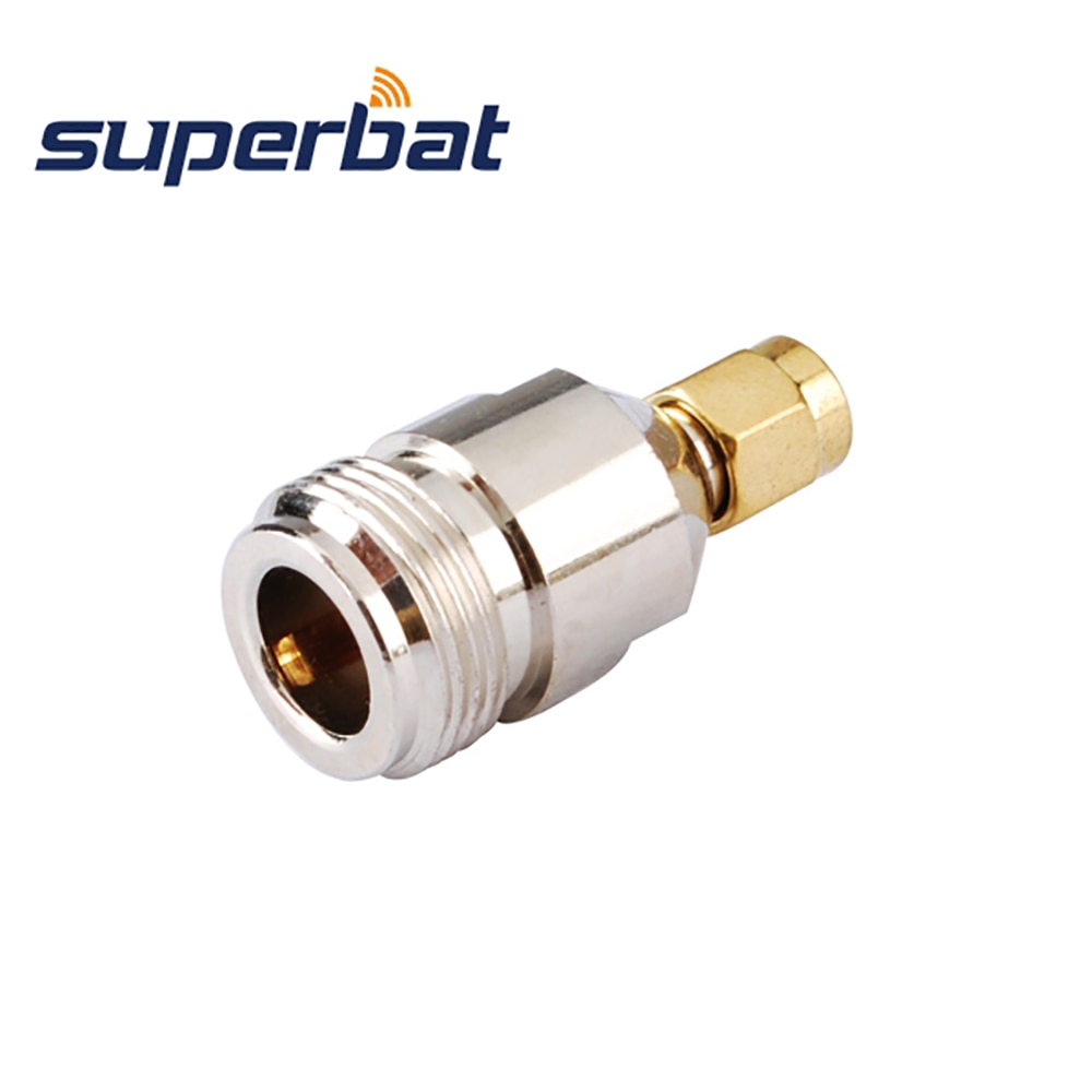 Superbat 5 stk sma-n adapter rp-sma plugg (hunpinne) til n hunnkontakt rett rf koaksialkontakt
