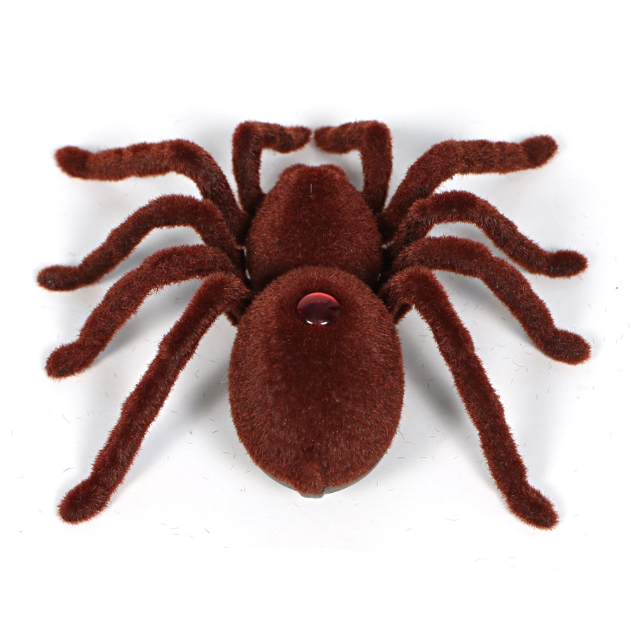 Hög simulering söta 2ch rc spider gags praktiska skämt leksaker infraröd fjärrkontroll spindel, rc spider leksaker elektriska leksaker för barn