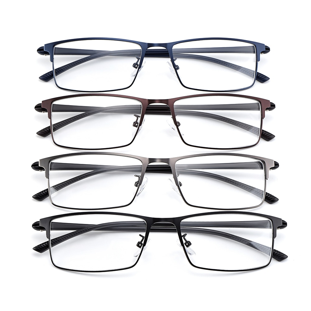 Gmei Optical Men Titanium Alloy Eyeglasses Frame for Men Eyewear Flexible Temple Legs IP Electroplating Alloy Material Y2529