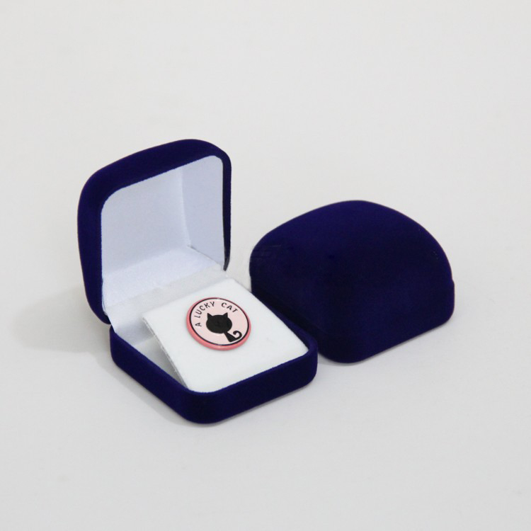 Fine Badge Medal Packaging Box Flocking Commemorative Coin Collection Organizer Jewelry Brooch Storage School Emblem Holder Case: Rhodium Plated