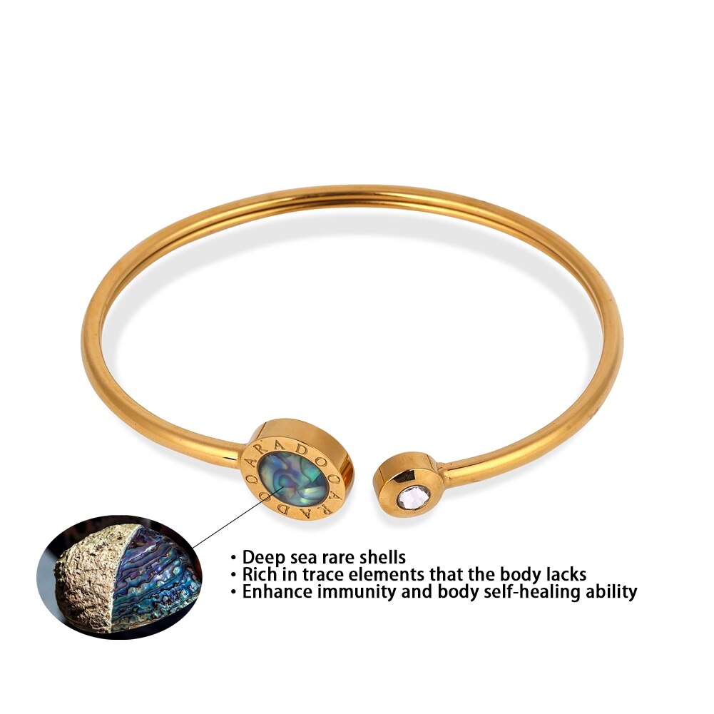 ARADOO-pulsera de radiación Metis, diosa de la sabiduría, concha de mar profundo, germanio de Metal, energía, belleza, pérdida de peso
