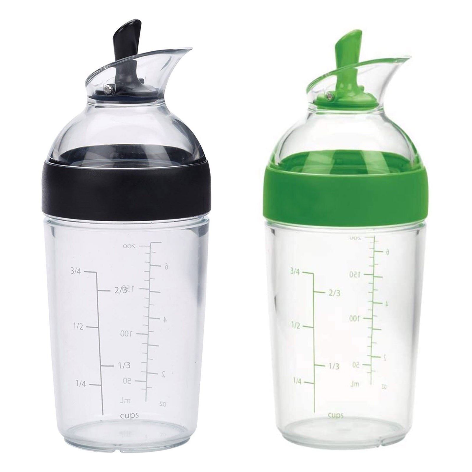 1pc Salad Dressing Shaker Emulsifier Universal Manual Sauces Mixer Spill Resistant 240ml with Measurement