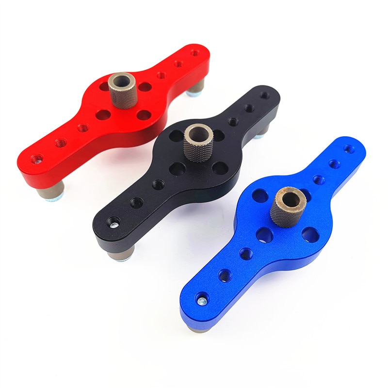 Vertikal lomme hull jig 6/8/10mm trebearbeiding dowelling selvsentrerende drill guide kit tre boring locator hull puncher