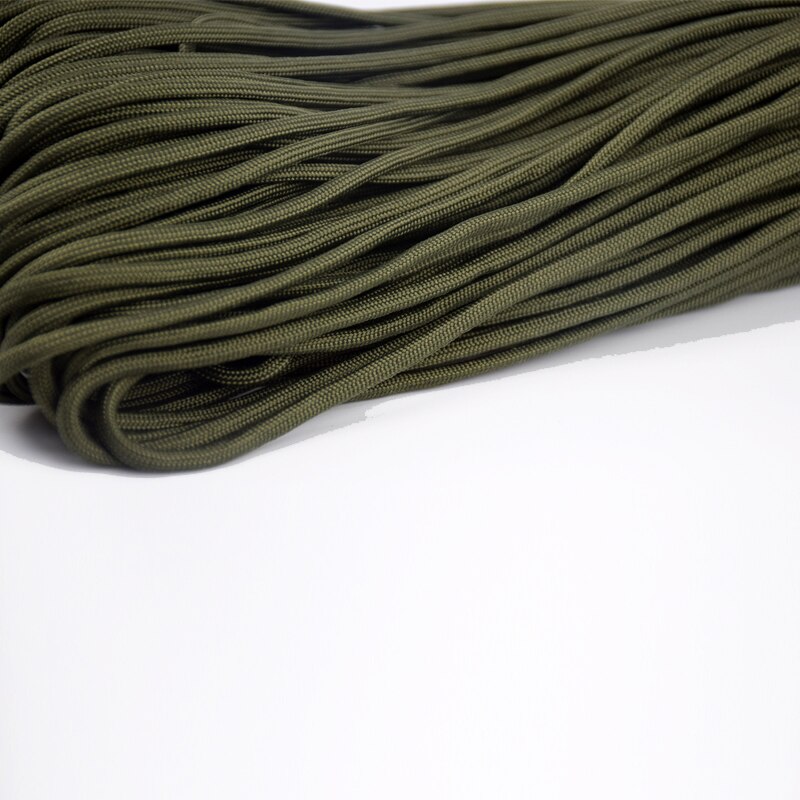 100 Meter Paracord Reflecterende 4 Mm 7 Strand Paracord Core Outdoor Camping Corda Parachute Cord Lanyard Tent Touw Multifunctionele: Noraml green