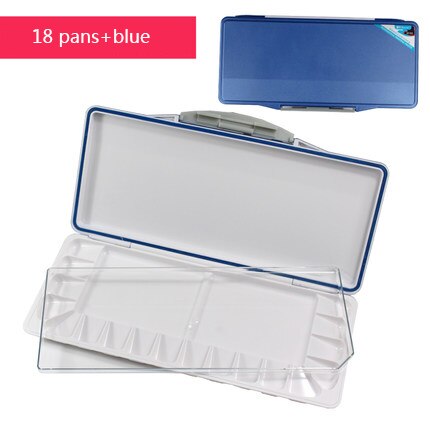 Empty Watercolor Palette Paints for Art Painting Palette Supplies acrylic moisturizing: blue 18pans