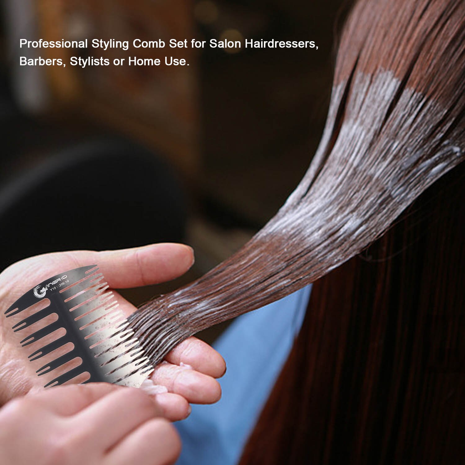 4Pcs/Set Hair Highlight Sectioning Comb Hair Coloring Highlighting Weaving Sectioning 3-Way Hair Dye Styling Tool for Salon Use