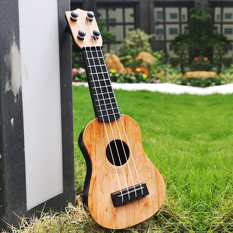 Mini guitare à 4 cordes, ukulélé, dessin coloré, musique, illumination, Instruments musicaux pour enfants, de noël et d&#39;anniversaire