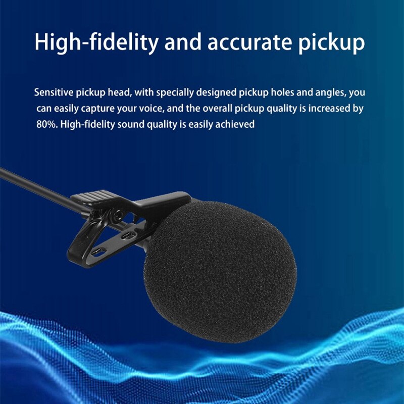 Wireless Lavalier Microphone System UHF Noise Reduction Fidelity Anti-Interference For Outdoor Interview Live